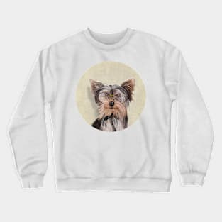 Yorkshire Terrier portrait Crewneck Sweatshirt